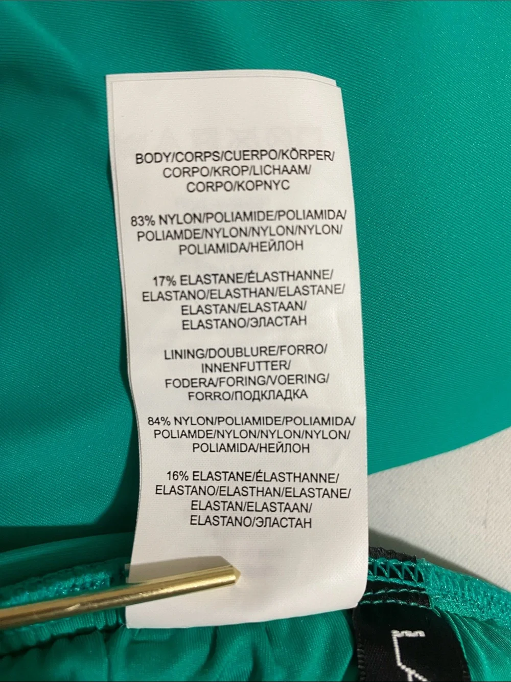 LA BLANCA Solid Green Bikini Top Women's Size 8